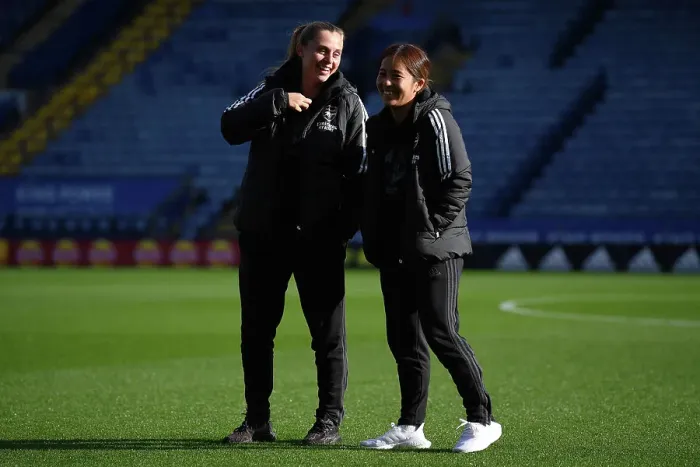 Framed Print : Arsenal Women vs Leicester City Women: Pre-Match Moment at The King Power Stadium (2022-23)