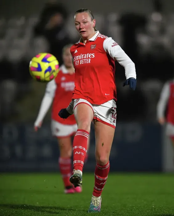 Framed Print : Arsenal Women vs Liverpool Women: Frida Maanum in Action - FA Women's Super League Clash (2022-23)