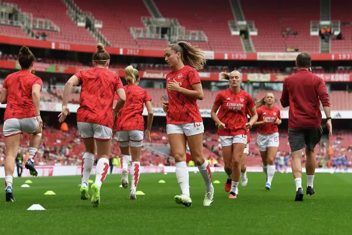 Framed Print : Arsenal Women vs Liverpool Women: Pre-Match Warm-Up, Barclays Women's Super League 2023-24 at Emirates Stadium Framed Print : Arsenal Women vs Liverpool Women: Pre-Match Warm-Up, Barclays Women's Super League 2023-24 at Emirates Stadium