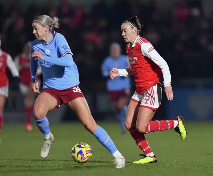 Framed Print : Arsenal Women vs Manchester City Women: FA WSL Cup Semi-Final Clash