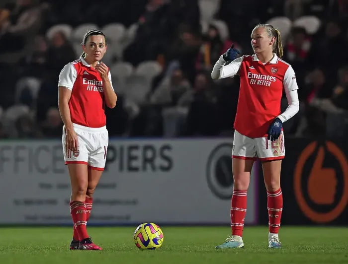 Framed Print : Arsenal Women vs Manchester City Women: FA WSL Cup Semi-Final Clash Framed Print : Arsenal Women vs Manchester City Women: FA WSL Cup Semi-Final Clash