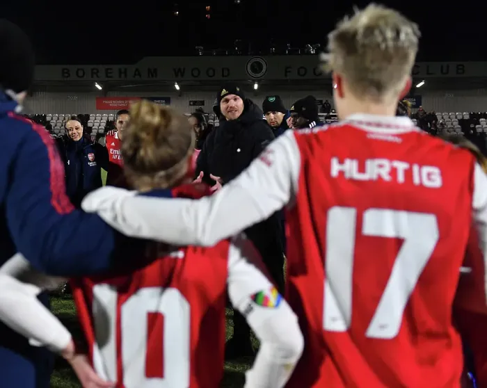 Framed Print : Arsenal Women vs Manchester City Women: FA WSL Cup Semi-Final Clash Framed Print : Arsenal Women vs Manchester City Women: FA WSL Cup Semi-Final Clash