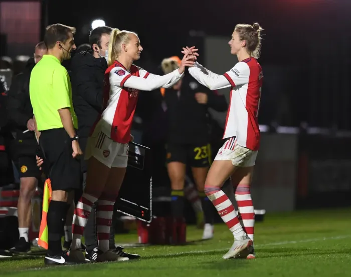 Framed Print : Arsenal Women vs Manchester United Women: Stina Blackstenius Subs In for Vivianne Miedema in FA Womens Continental Tyres League Cup Quarterfinal Framed Print : Arsenal Women vs Manchester United Women: Stina Blackstenius Subs In for Vivianne Miedema in FA Womens Continental Tyres League Cup Quarterfinal