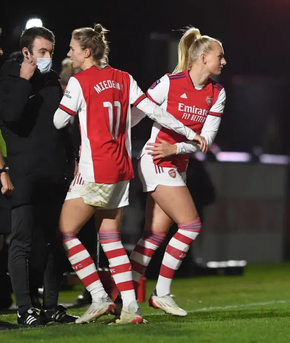 Framed Print : Arsenal Women vs Manchester United Women: Stina Blackstenius Subs In for Vivianne Miedema in FA Womens Continental Tyres League Cup Quarterfinal