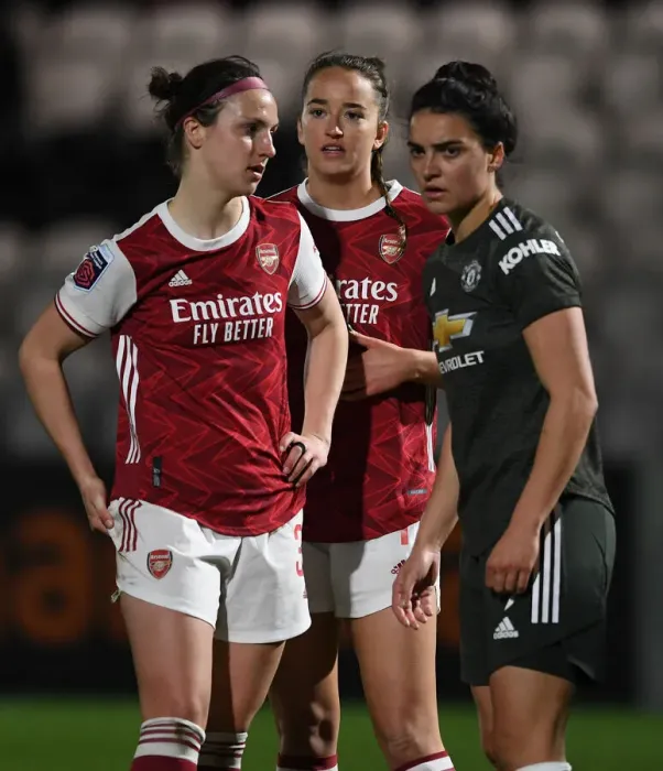 Framed Print : Arsenal Women vs Manchester United Women: A Battle at Meadow Park Amidst the Pandemic Framed Print : Arsenal Women vs Manchester United Women: A Battle at Meadow Park Amidst the Pandemic
