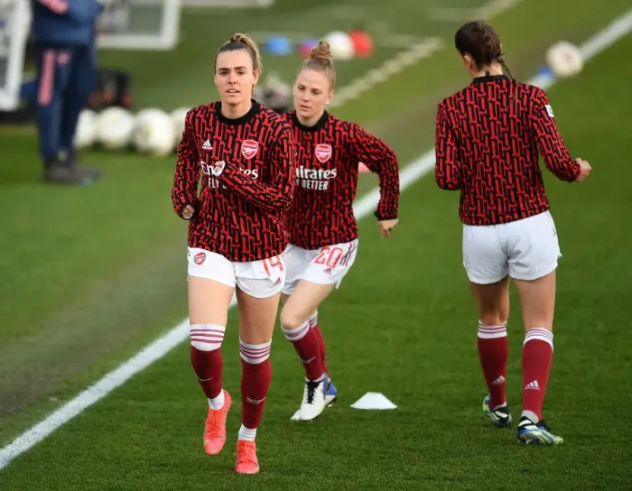 Framed Print : Arsenal Women vs Manchester United Women: FA WSL Clash in Empty Stands (March 19, 2021)