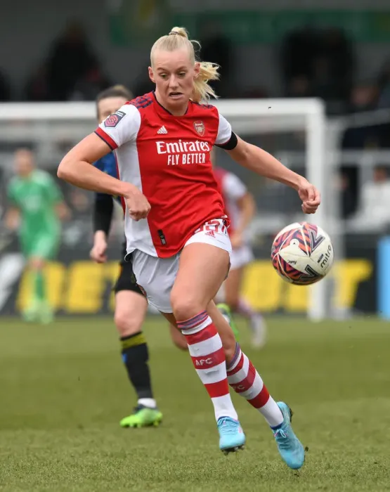 Framed Print : Arsenal Women vs Manchester United Women: Stina Blackstenius in Action - FA WSL Clash at Meadow Park