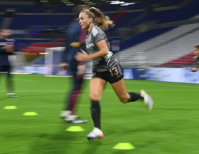 Framed Print : Arsenal Women vs. Olympique Lyonnais: A Champions League Showdown in Lyon