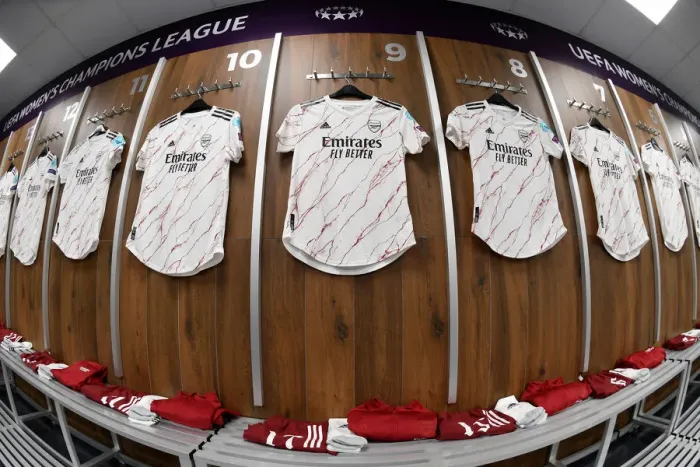 Framed Print : Arsenal Women vs Paris Saint-Germain: Quarterfinal Showdown - Match Shirts Ready Framed Print : Arsenal Women vs Paris Saint-Germain: Quarterfinal Showdown - Match Shirts Ready