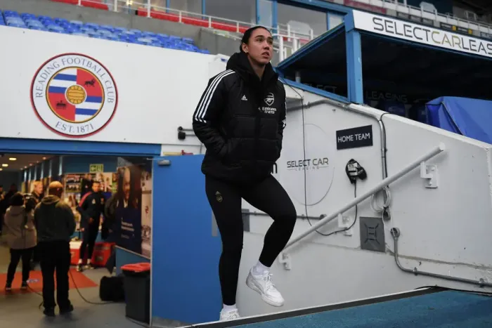 Framed Print : Arsenal Women vs Reading: Manuela Zinsberger Pre-Match Focus