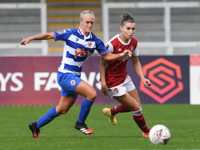 Framed Print : Arsenal Women vs Reading Women: A Battle in the FA WSL Framed Print : Arsenal Women vs Reading Women: A Battle in the FA WSL
