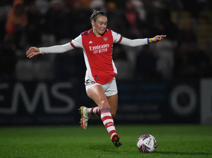 Framed Print : Arsenal Women vs Reading Women: Caitlin Foord in Action during the 2021-22 Barclays FA Womens Super League Match