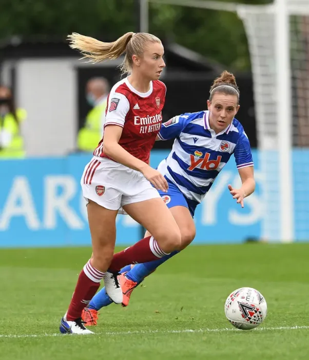 Framed Print : Arsenal Women vs Reading Women: Leah Williamson Faces Off in FA WSL Clash Framed Print : Arsenal Women vs Reading Women: Leah Williamson Faces Off in FA WSL Clash
