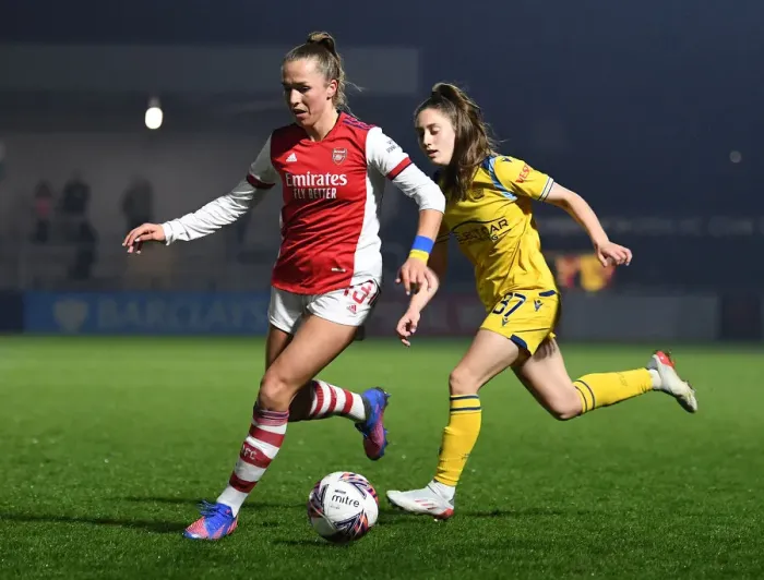 Framed Print : Arsenal Women vs Reading Women: Lia Walti Faces Off Against Tia Primmer in FA WSL Clash Framed Print : Arsenal Women vs Reading Women: Lia Walti Faces Off Against Tia Primmer in FA WSL Clash