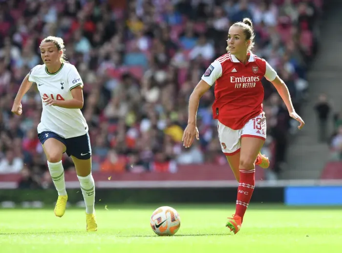 Framed Print : Arsenal Women vs. Tottenham Hotspur Women: Clash at the Emirates - Barclays Womens Super League 2022-23