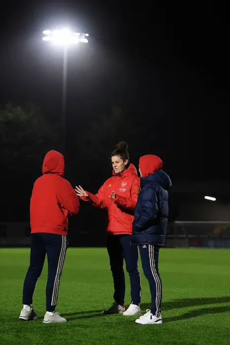 Framed Print : Arsenal Women vs. Tottenham Hotspur Women: Pre-Match Huddle - FA WSL Cup Clash