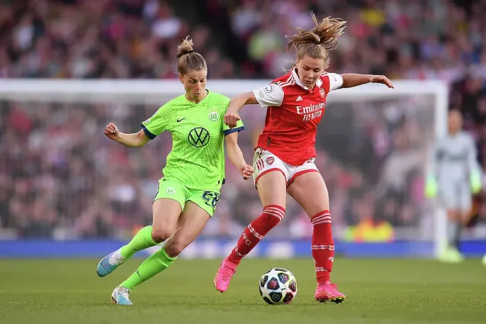 Framed Print : Arsenal Women vs. VfL Wolfsburg: A Tense UEFA Champions League Semifinal (2022-23) Framed Print : Arsenal Women vs. VfL Wolfsburg: A Tense UEFA Champions League Semifinal (2022-23)