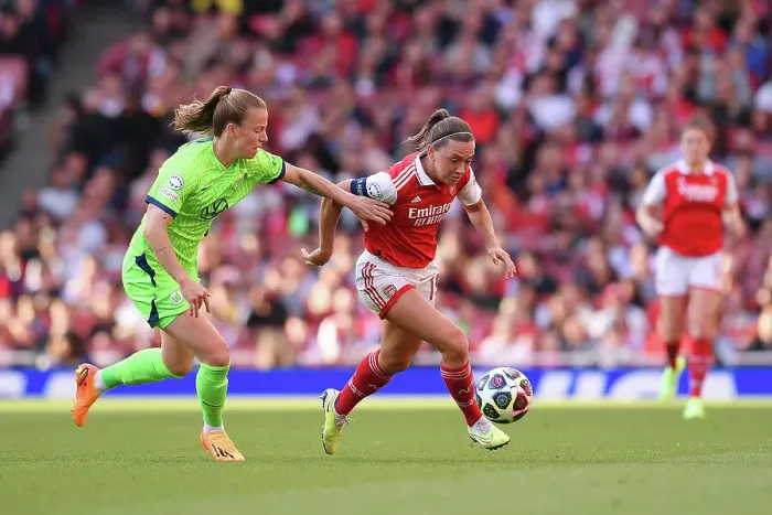 Framed Print : Arsenal Women vs. VfL Wolfsburg: A Tense UEFA Champions League Semifinal Showdown (2022-23) Framed Print : Arsenal Women vs. VfL Wolfsburg: A Tense UEFA Champions League Semifinal Showdown (2022-23)