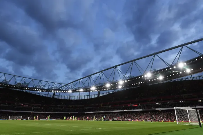 Framed Print : Arsenal Women vs. VfL Wolfsburg: UEFA Champions League Semifinal at Emirates Stadium (2022-23)