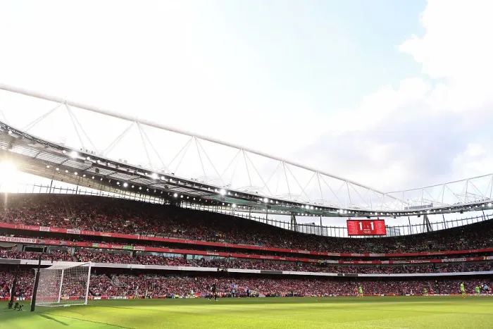 Framed Print : Arsenal Women vs. VfL Wolfsburg: UEFA Champions League Semifinal at Emirates Stadium (2022-23)