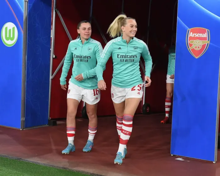 Framed Print : Arsenal Women vs. VfL Wolfsburg: UEFA Women's Champions League Quarterfinals (2021-22)