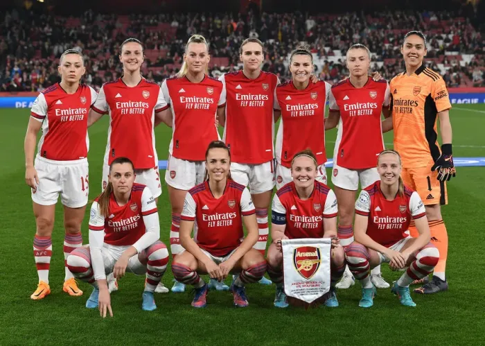 Framed Print : Arsenal Women vs. VfL Wolfsburg: UEFA Women's Champions League Quarterfinals (2021-22)