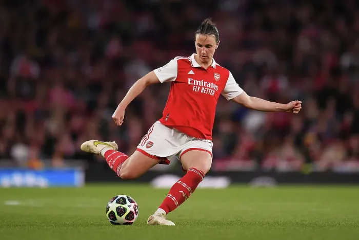 Framed Print : Arsenal Women vs. VfL Wolfsburg: UEFA Women's Champions League Semifinal at Emirates Stadium (2022-23)