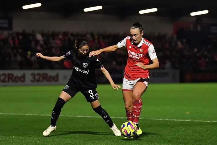 Framed Print : Arsenal Women vs West Ham United: A Barclays WSL Showdown at Meadow Park