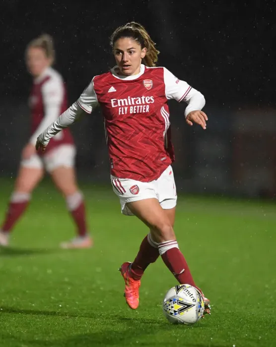 Framed Print : Arsenal Women vs. West Ham United Women: FA WSL Match in Empty Stands (2020-21)