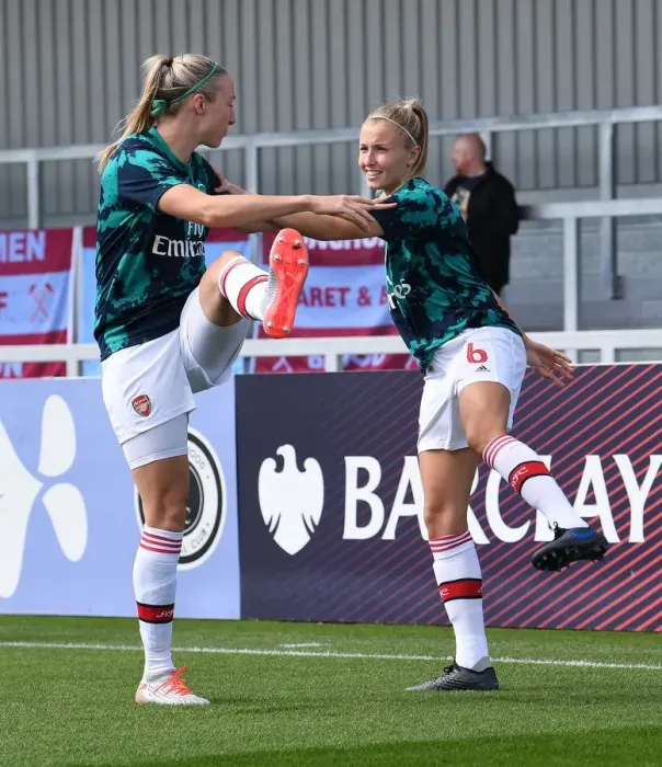 Framed Print : Arsenal Women Warm Up Ahead of West Ham United Clash in WSL Action