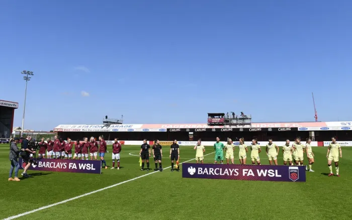 Framed Print : Arsenal Women Take on West Ham United Women in FA WSL Showdown Framed Print : Arsenal Women Take on West Ham United Women in FA WSL Showdown