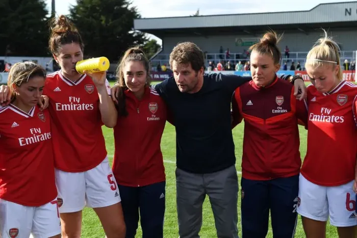 Framed Print : Arsenal Women's Boss Joe Montemurro Addresses Team After WSL Match vs. West Ham United Framed Print : Arsenal Women's Boss Joe Montemurro Addresses Team After WSL Match vs. West Ham United
