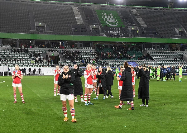Arsenal Women's Champions League: Katie McCabe Celebrates Quarterfinal Victory over VfL Wolfsburg with Fans