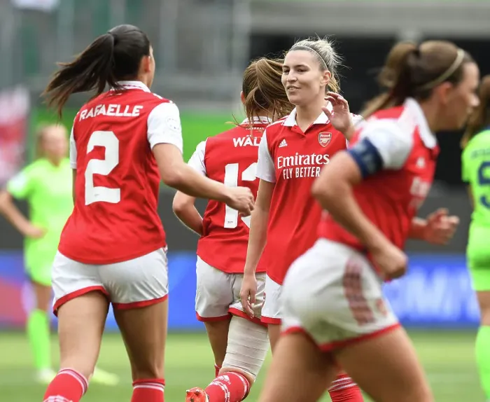 Framed Print : Arsenal Women's Champions League Semifinal: Arrows Soar Over Wolfsburg with Catley's Brace Framed Print : Arsenal Women's Champions League Semifinal: Arrows Soar Over Wolfsburg with Catley's Brace