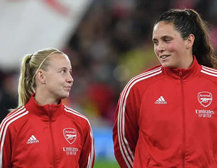 Framed Print : Arsenal Women's Champions League Showdown: Beth Mead and Kaylan Marckese Ready for Battle against FC Zurich
