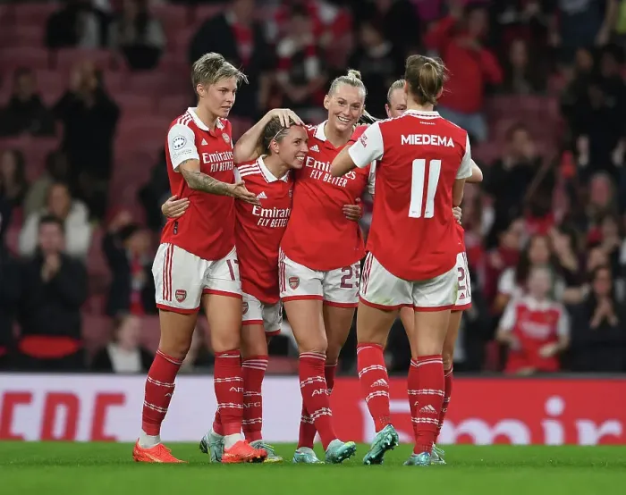 Framed Print : Arsenal Women's Champions League Triumph: Lina Hurtig's Hat-Trick vs. FC Zurich