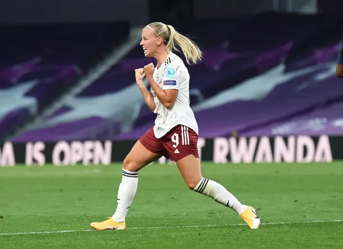 Framed Print : Arsenal Women's Champions League Victory: Beth Mead Scores the Game-Winning Goal Against Paris Saint-Germain Framed Print : Arsenal Women's Champions League Victory: Beth Mead Scores the Game-Winning Goal Against Paris Saint-Germain
