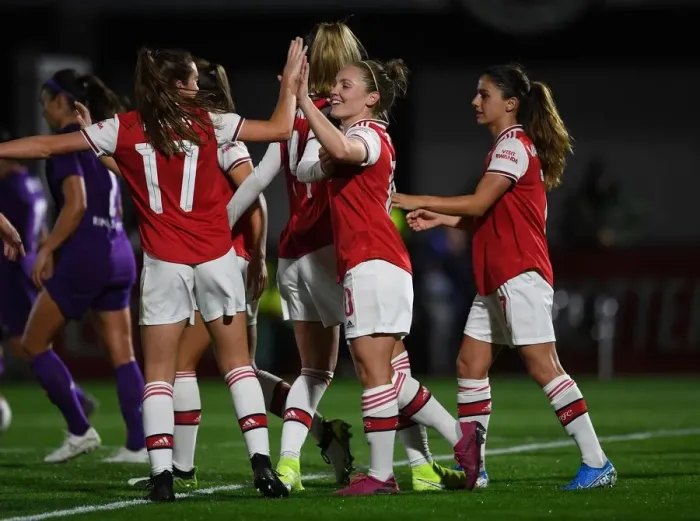 Framed Print : Arsenal Women's Champions League Victory: Kim Little Scores in Win Against Fiorentina