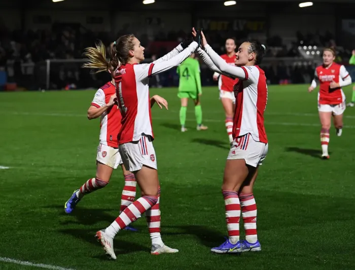 Framed Print : Arsenal Women's Champions League: Vivianne Miedema's Hat-Trick vs HB Koge Framed Print : Arsenal Women's Champions League: Vivianne Miedema's Hat-Trick vs HB Koge