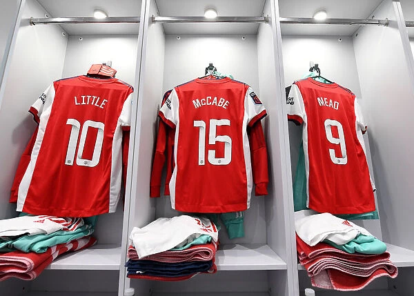 Arsenal Women's Changing Room Before Match vs. Reading Women (FA WSL, 2021-22)