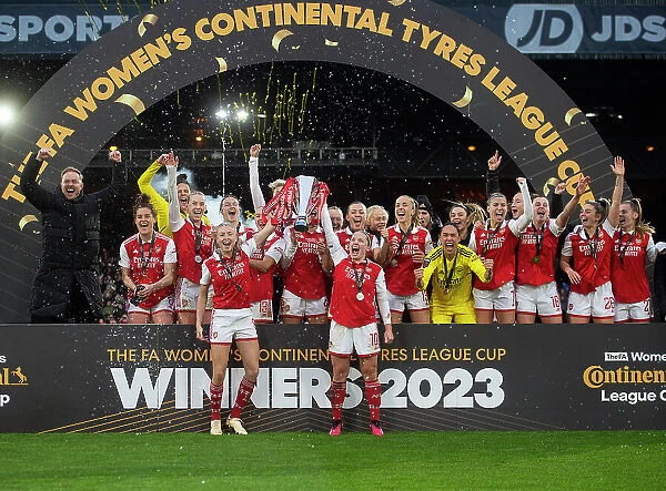Arsenal Women's Conti Cup Triumph: Leah Williamson and Kim Little Lift the Trophy