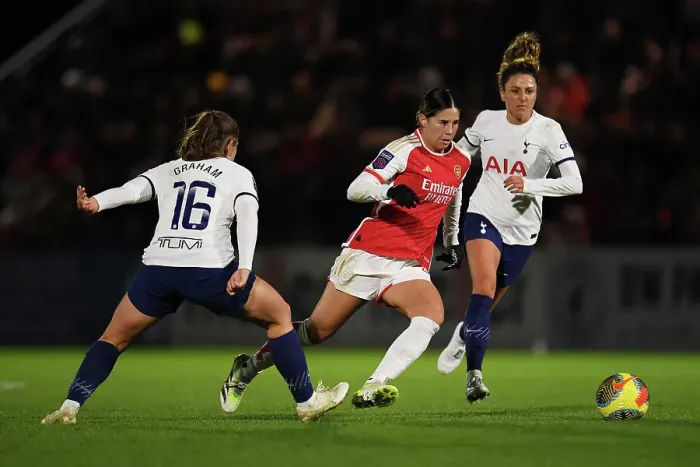Framed Print : Arsenal Women's Conti Cup Triumph: Kyra Cooney-Cross Scores the Decisive Goal Against Tottenham Hotspur Framed Print : Arsenal Women's Conti Cup Triumph: Kyra Cooney-Cross Scores the Decisive Goal Against Tottenham Hotspur