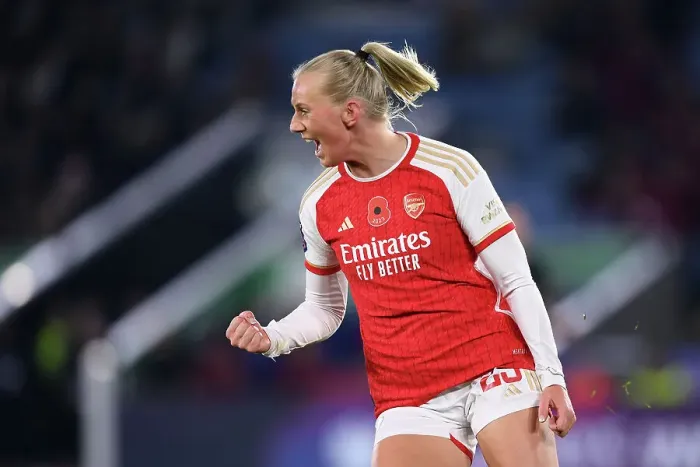 Framed Print : Arsenal Women's Dominance: Stina Blackstenius Scores Fifth Goal in Leicester Rout (Leicester City vs Arsenal Women, Barclays WSL 2023-24) Framed Print : Arsenal Women's Dominance: Stina Blackstenius Scores Fifth Goal in Leicester Rout (Leicester City vs Arsenal Women, Barclays WSL 2023-24)