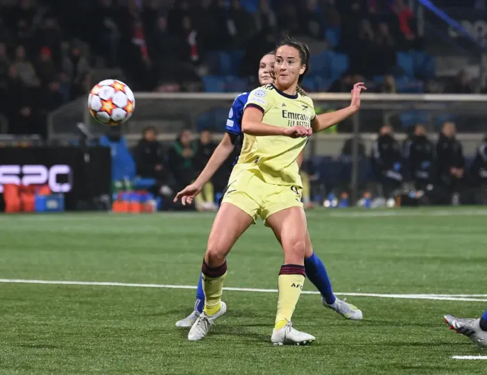 Framed Print : Arsenal Women's Dominance: Aan Patten Scores Fourth Goal Against HB Koge in UEFA Womens Champions League