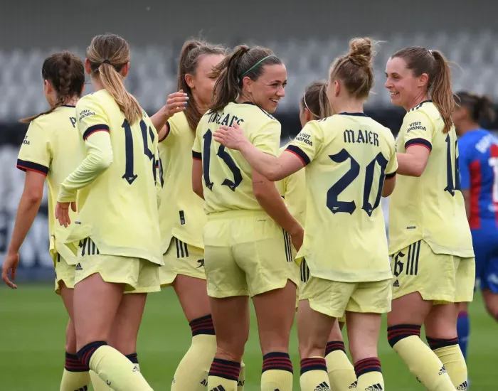 Framed Print : Arsenal Women's Dominance: Katie McCabe Celebrates Ninth Goal vs. Crystal Palace in FA Cup Framed Print : Arsenal Women's Dominance: Katie McCabe Celebrates Ninth Goal vs. Crystal Palace in FA Cup