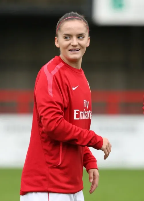 Framed Print : Arsenal Women's Dominance: Lara Fay Scores in 9-0 UEFA Champions League Victory over ZFK Masinac