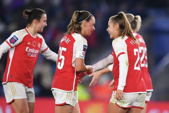 Framed Print : Arsenal Women's Dominance: Pelova Scores Fourth in Leicester Rout