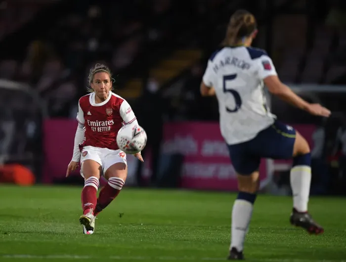 Framed Print : Arsenal Women's FA Cup: Jordan Nobbs Scores Opening Goal Against Tottenham Hotspur