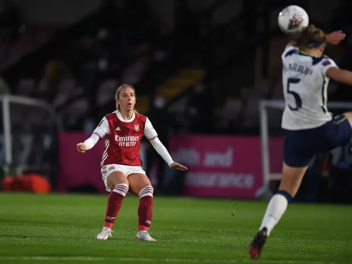 Framed Print : Arsenal Women's FA Cup: Jordan Nobbs Scores Opening Goal Against Tottenham Hotspur