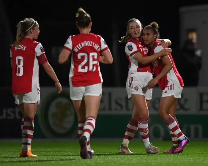 Framed Print : Arsenal Women's FA Cup Quarterfinal: Nikita Parris Nets Hat-Trick vs. Coventry United